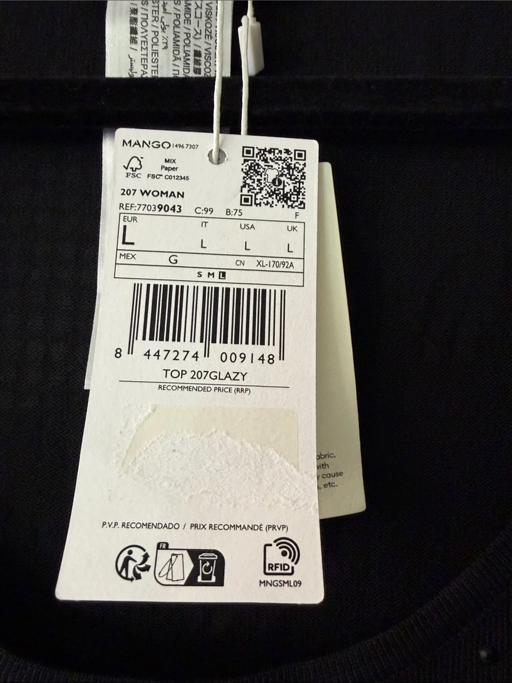 “MANGO” Beautiful NWT Rhinestone Top - Picture 2 of 5